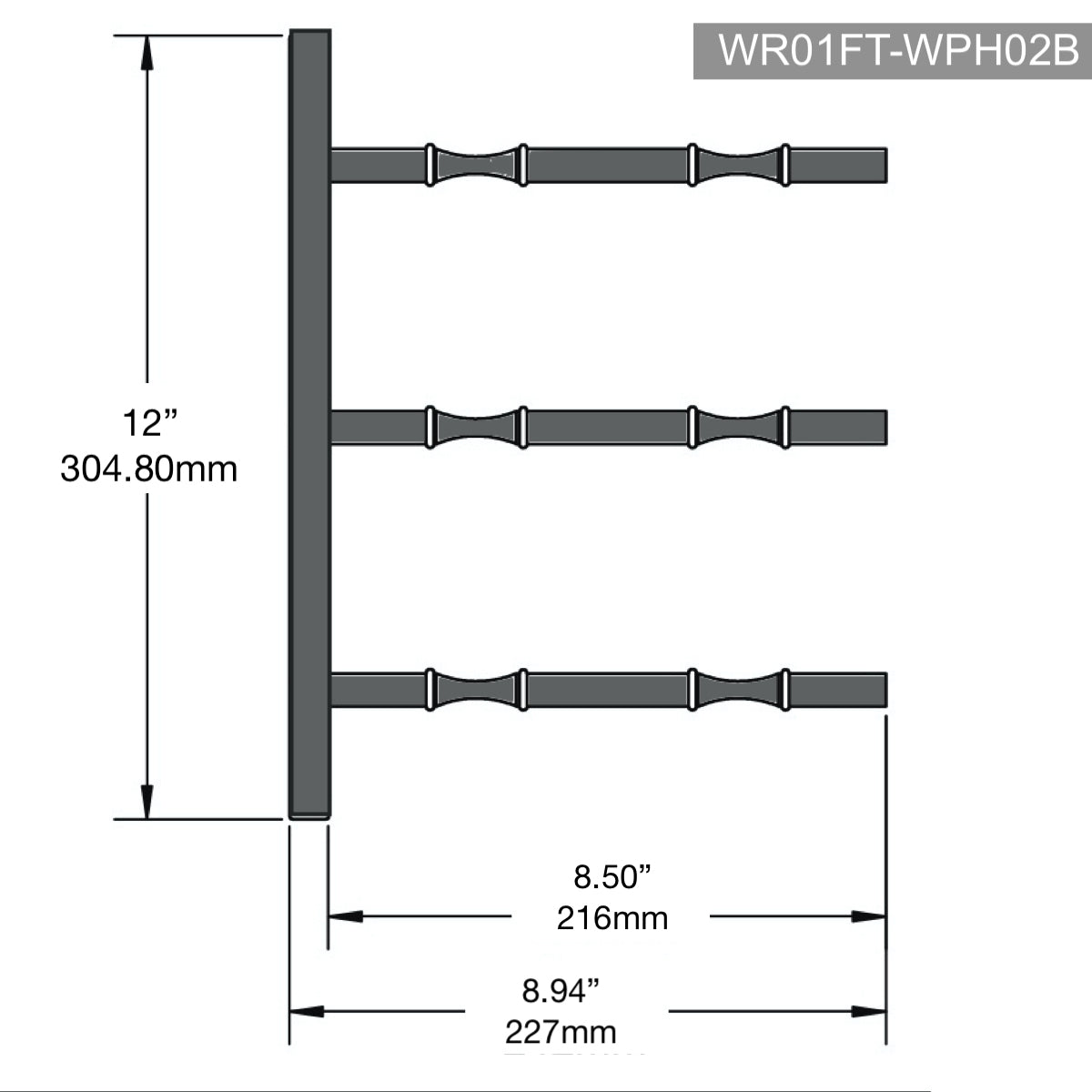 Label Display Wall Mounted Metal Rail Wine Racks