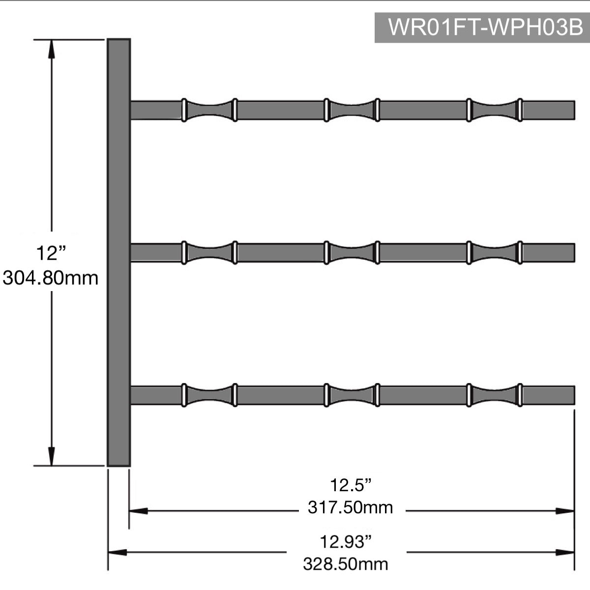 Label Display Wall Mounted Metal Rail Wine Racks