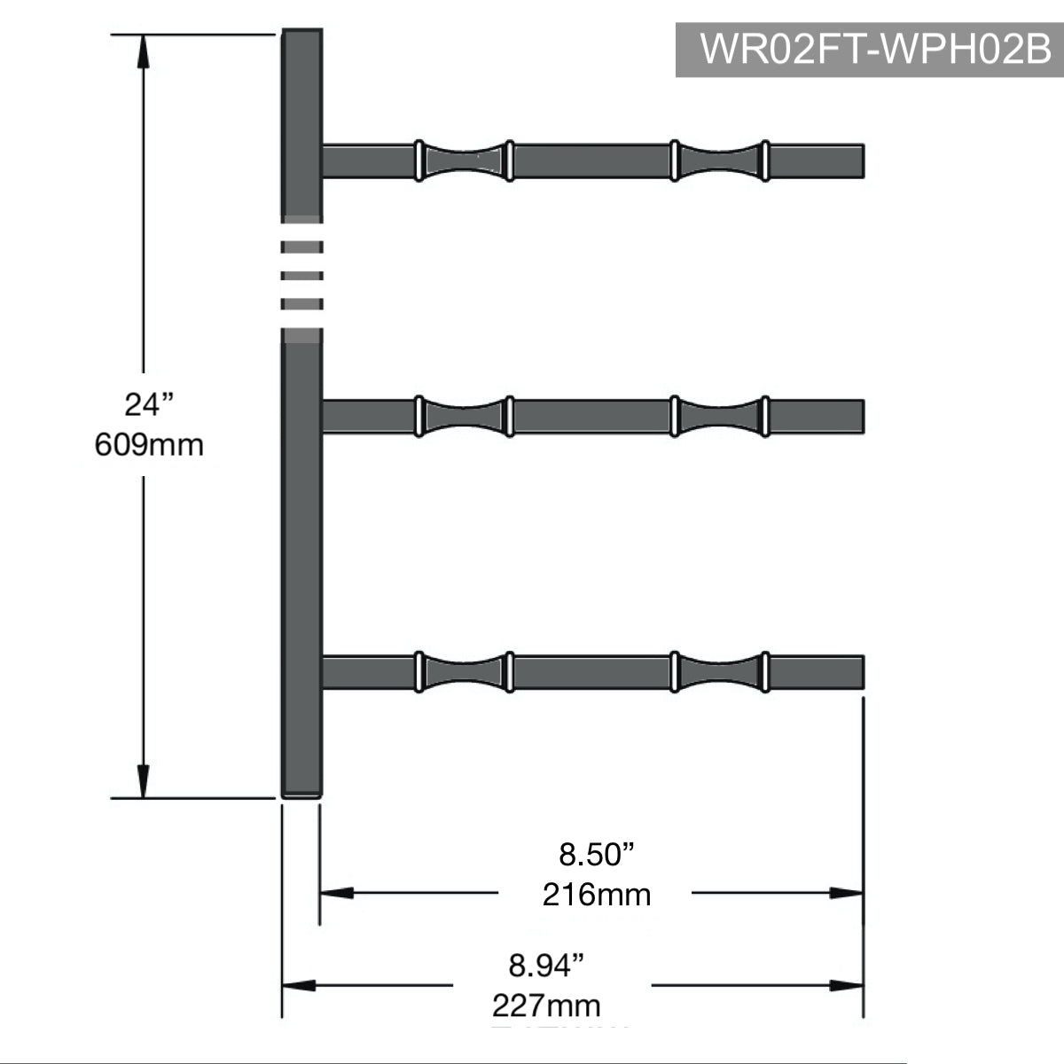 Label Display Wall Mounted Metal Rail Wine Racks