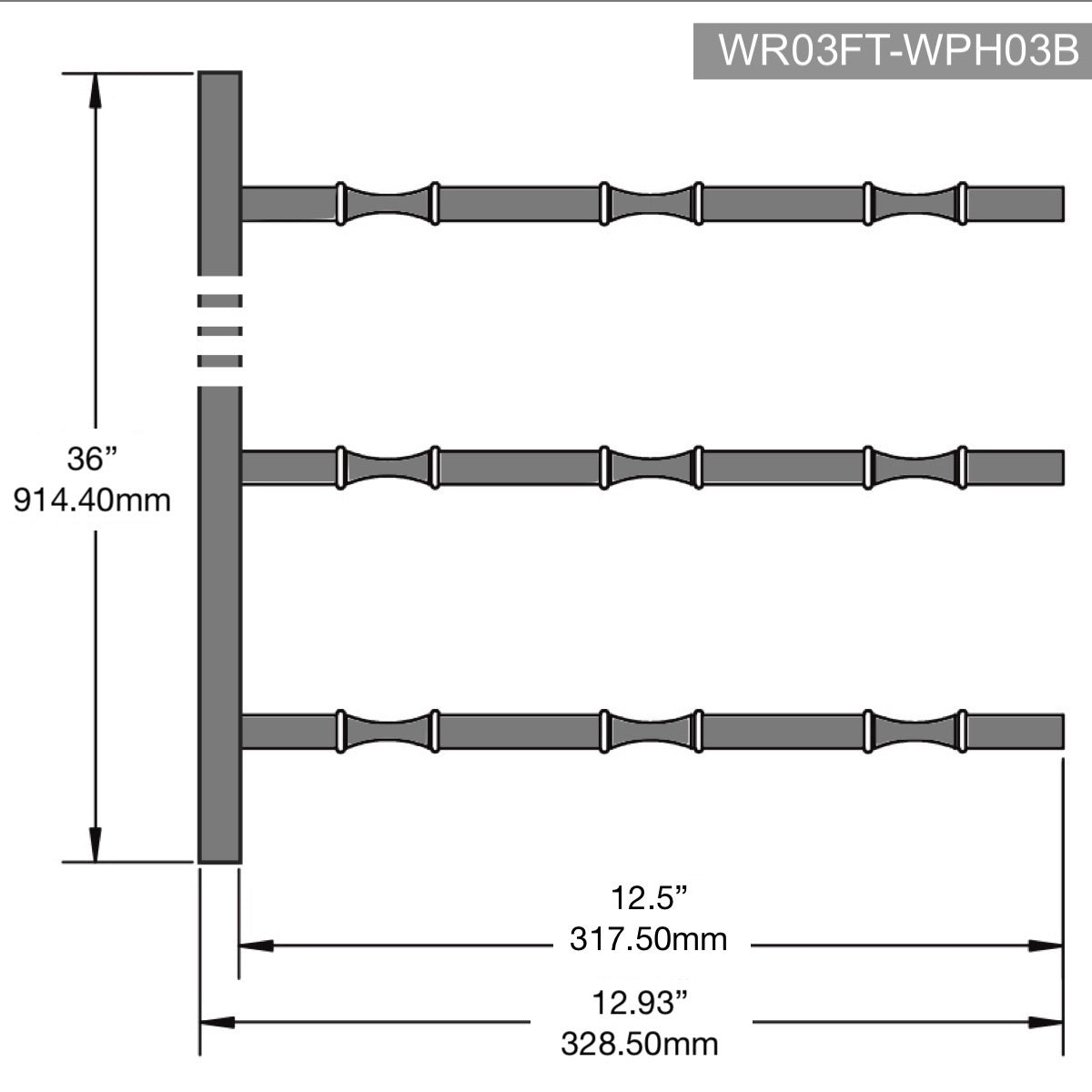 Label Display Wall Mounted Metal Rail Wine Racks