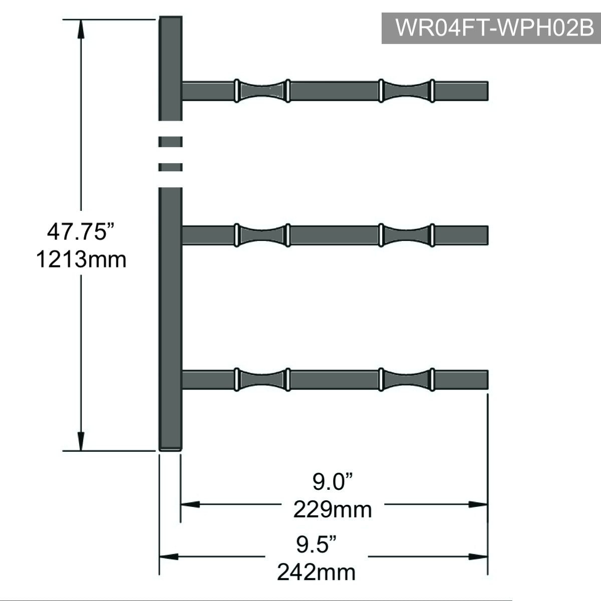 Label Display Wall Mounted Metal Rail Wine Racks