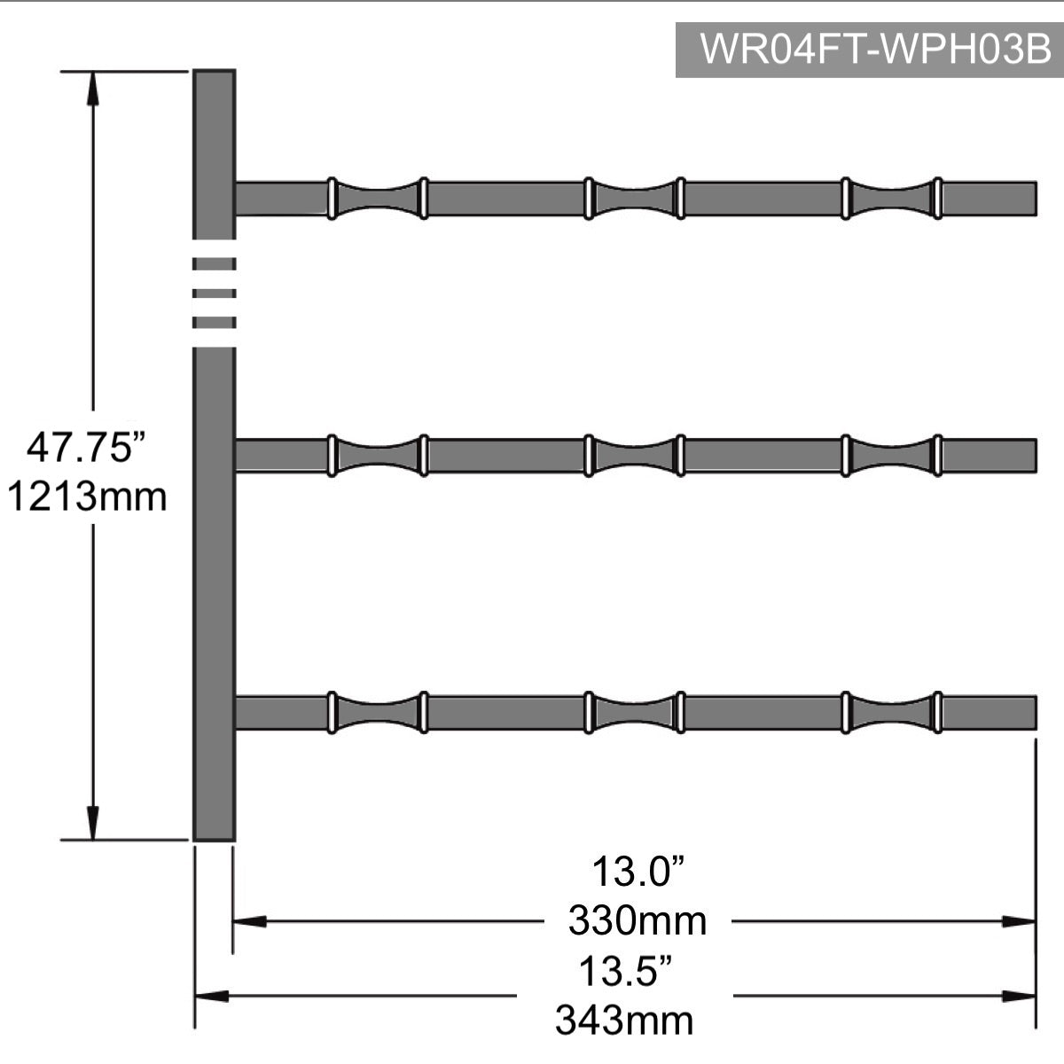 Label Display Wall Mounted Metal Rail Wine Racks