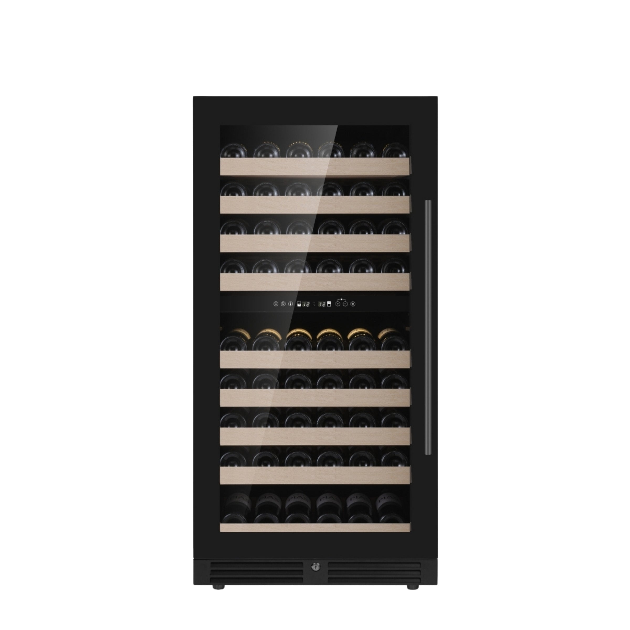 1200mm Height Upright Low-E Glass Door Dual Zone Wine Fridge