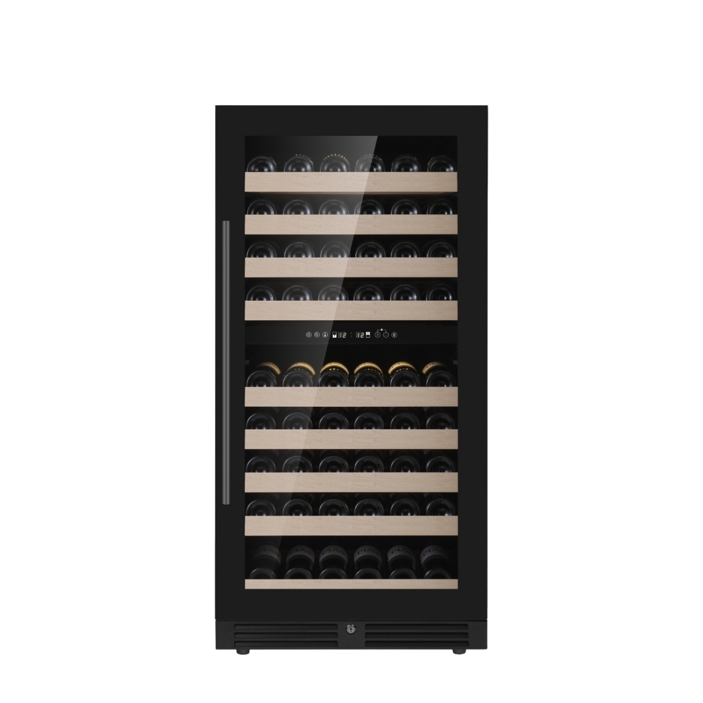 1200mm Height Upright Low-E Glass Door Dual Zone Wine Fridge