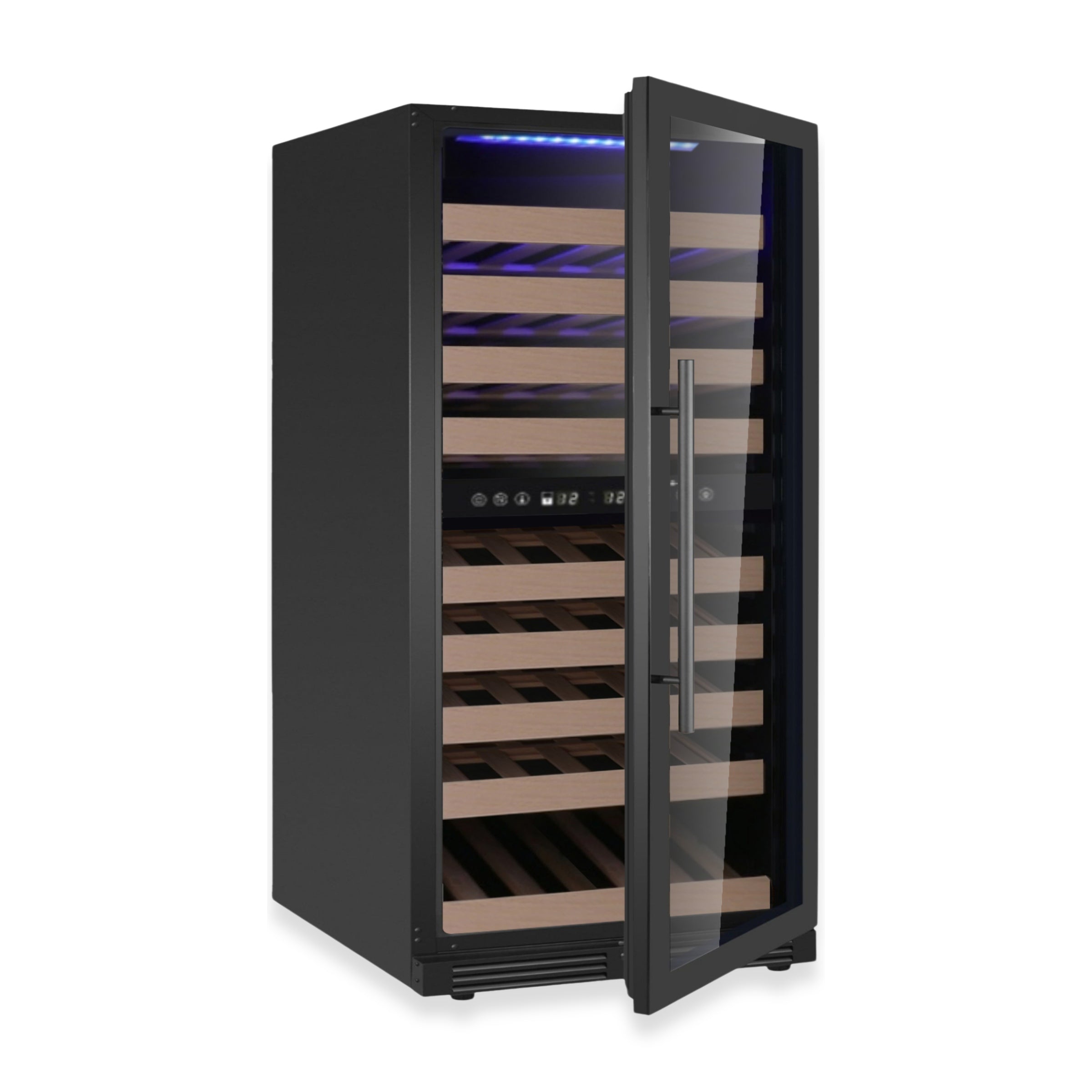 1200mm Height Upright Low-E Glass Door Dual Zone Wine Fridge