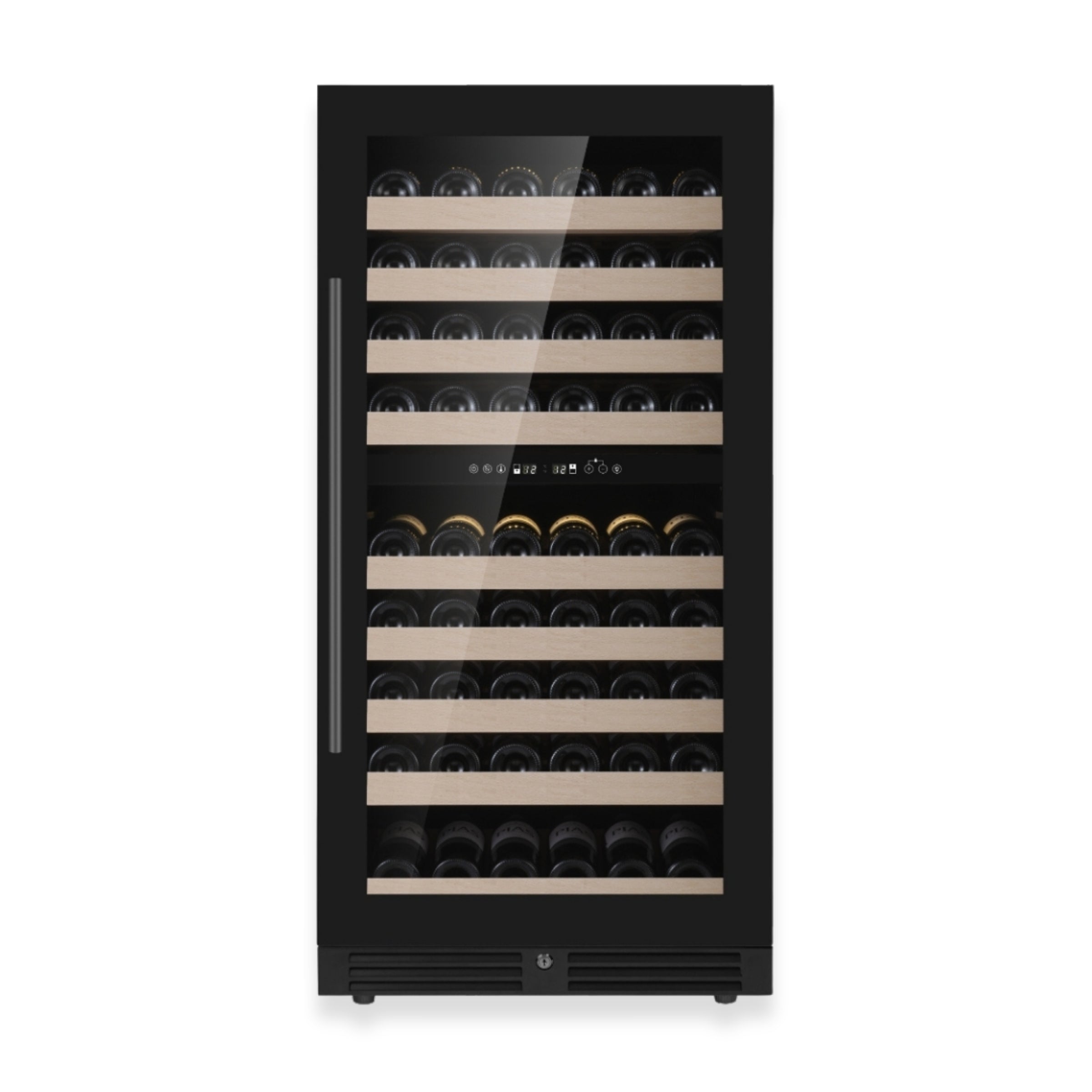 1200mm Height Upright Low-E Glass Door Dual Zone Wine Fridge