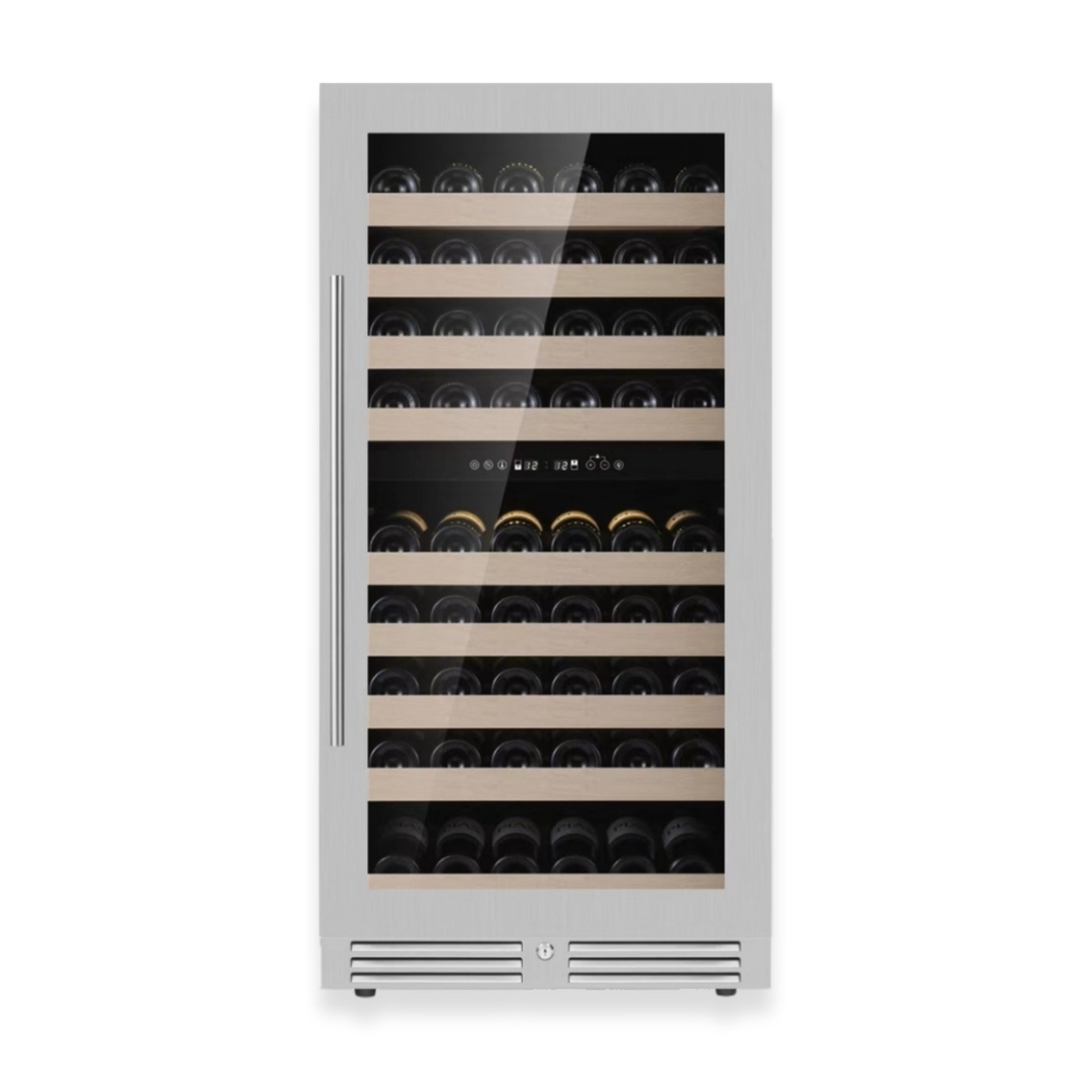 1200mm Height Upright Low-E Glass Door Dual Zone Wine Fridge