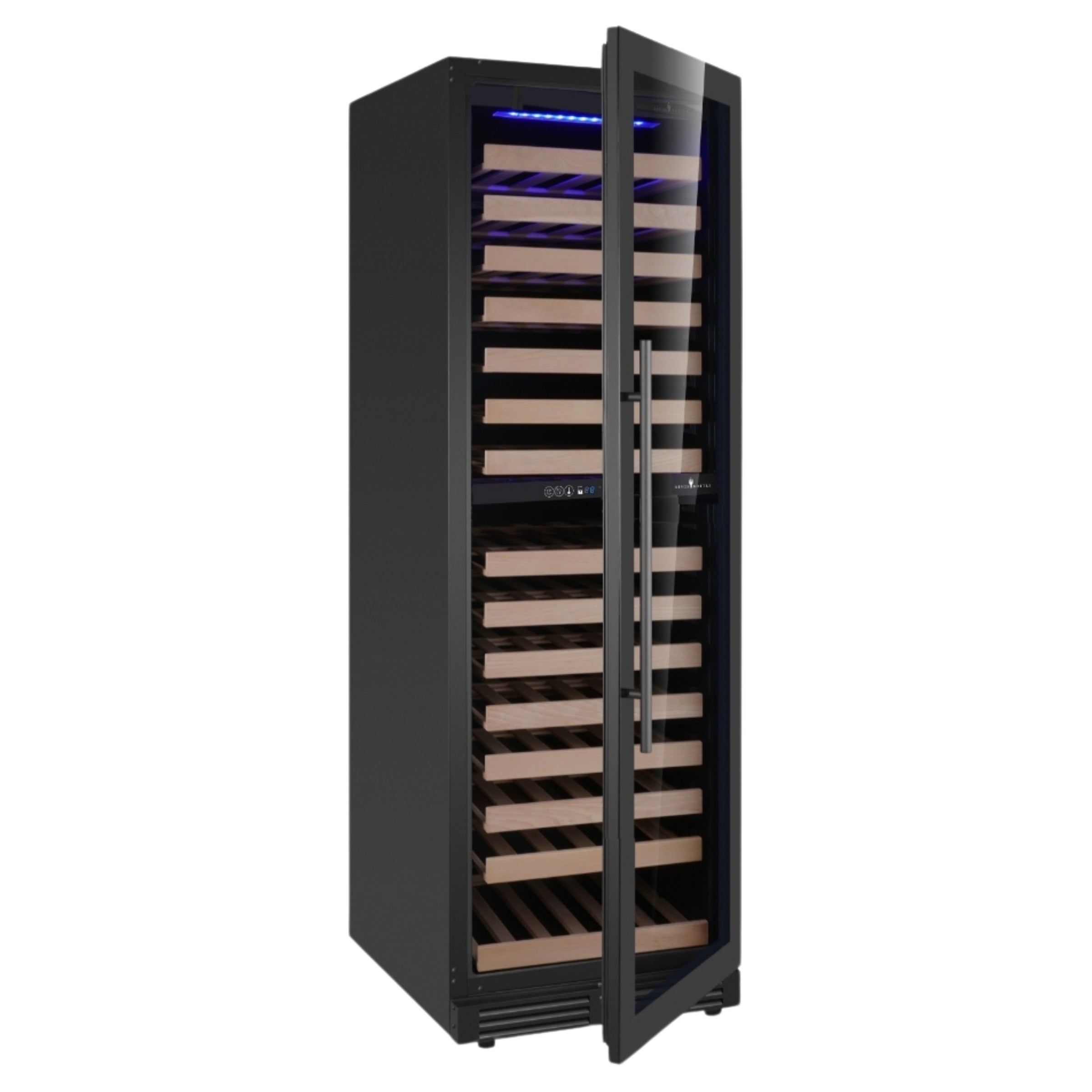 1800mm Height Upright Low-E Glass Door Dual Zone Wine Fridge