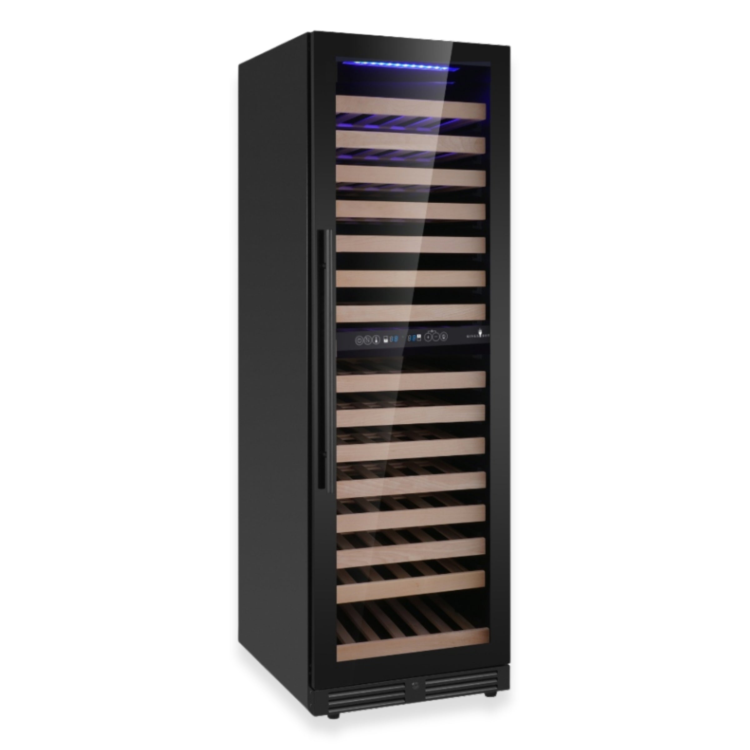 1800mm Height Upright Low-E Glass Door Dual Zone Wine Fridge