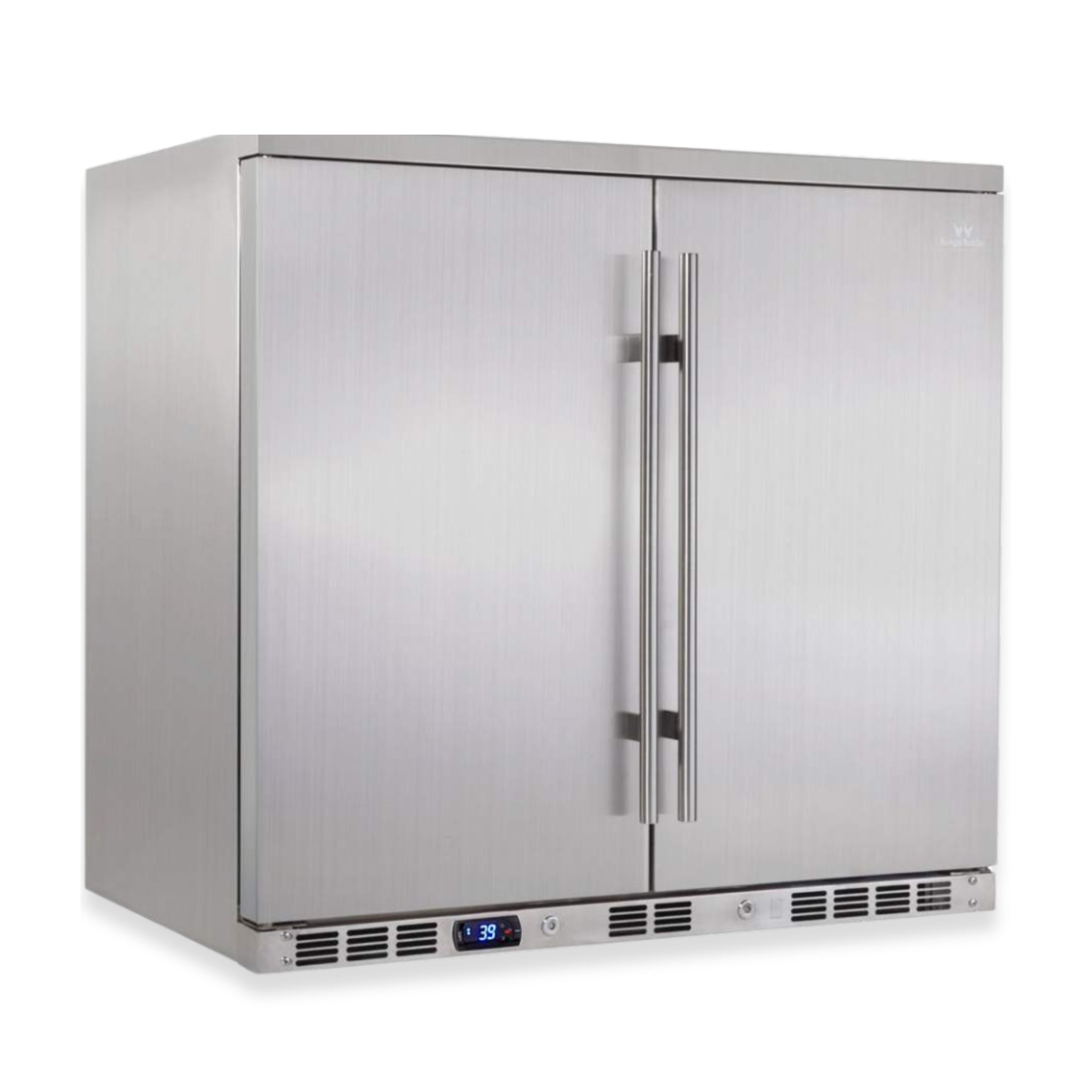 2 Door Full Stainless Under Bench Beverage Fridge Outdoor