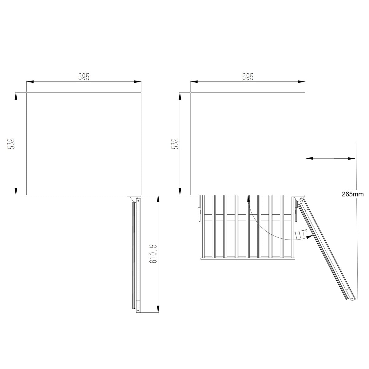 820mm Height Under Counter Glass Door Single Zone Wine Fridge