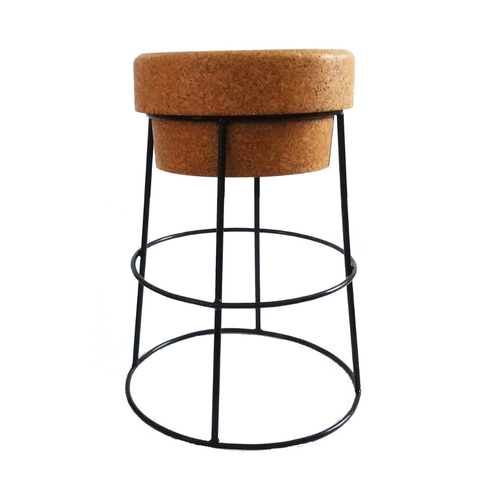 Contemporary Cork Cage Stool: Stylish, Durable, and Versatile Seating for Modern Spaces