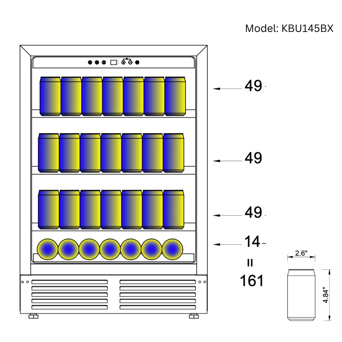 1200mm Wide Under-Bench Wine & Bar Fridges Combo with Individual Spaces and Temperatures