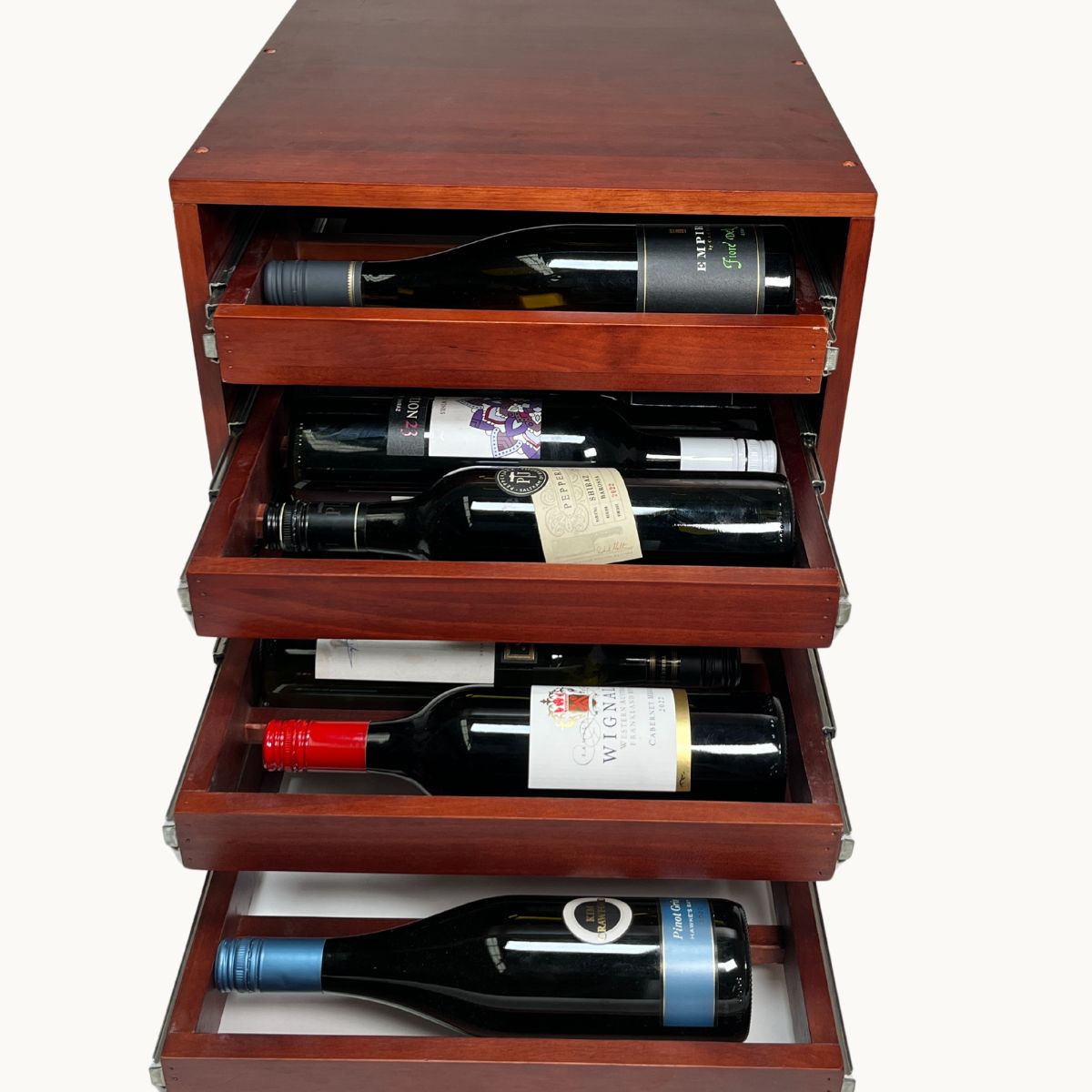 24 Bottle Wine Cube With Sliding Shelves