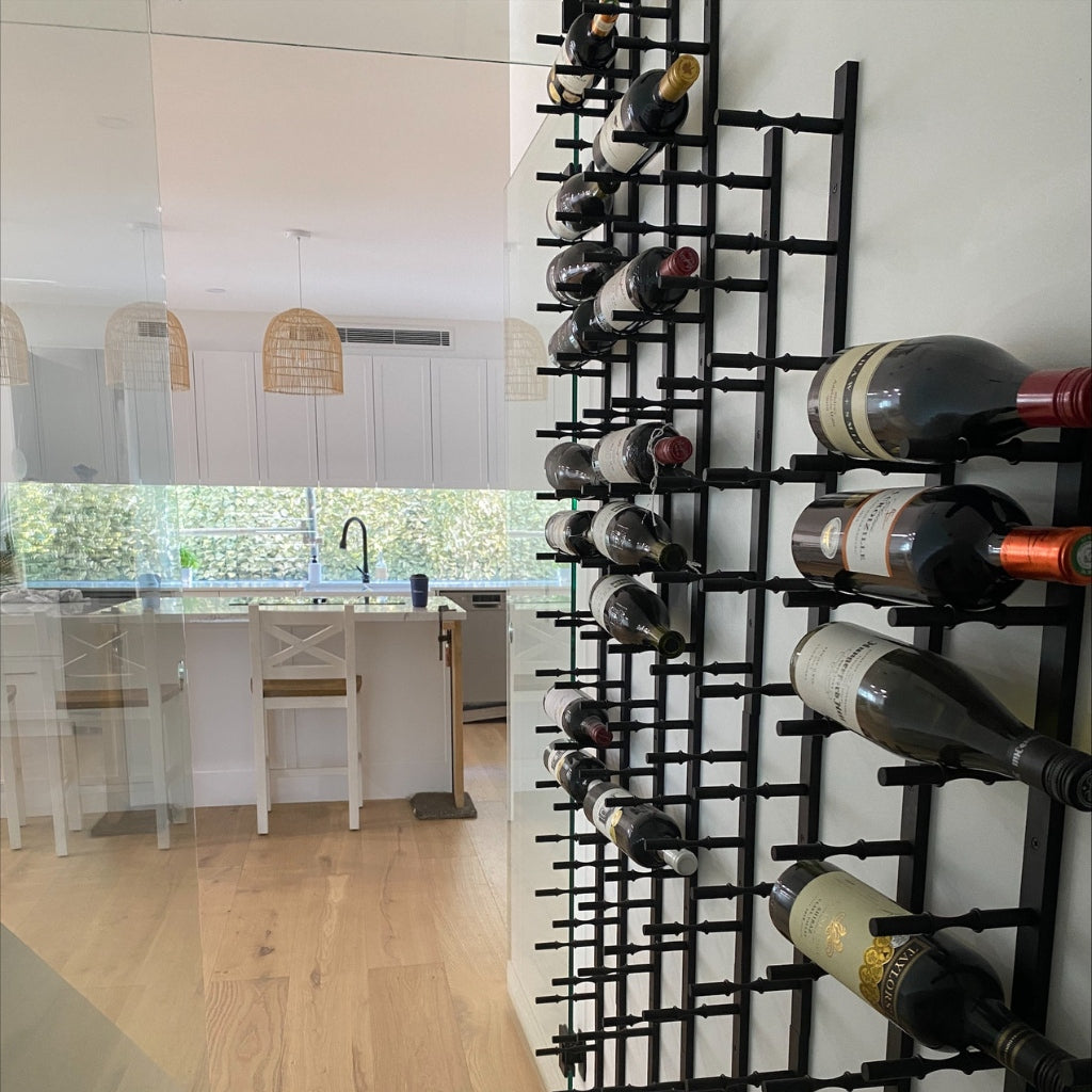 Label Display Wall Mounted Metal Rail Wine Racks