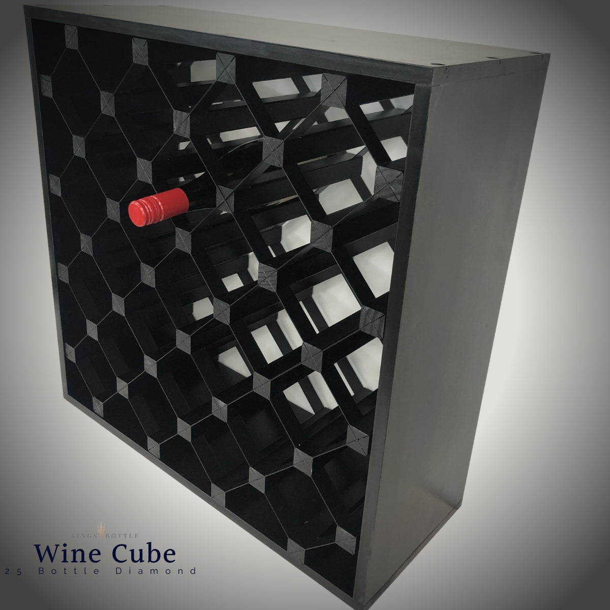 25-Bottle Diamond Wine Cube | 18mm Thick