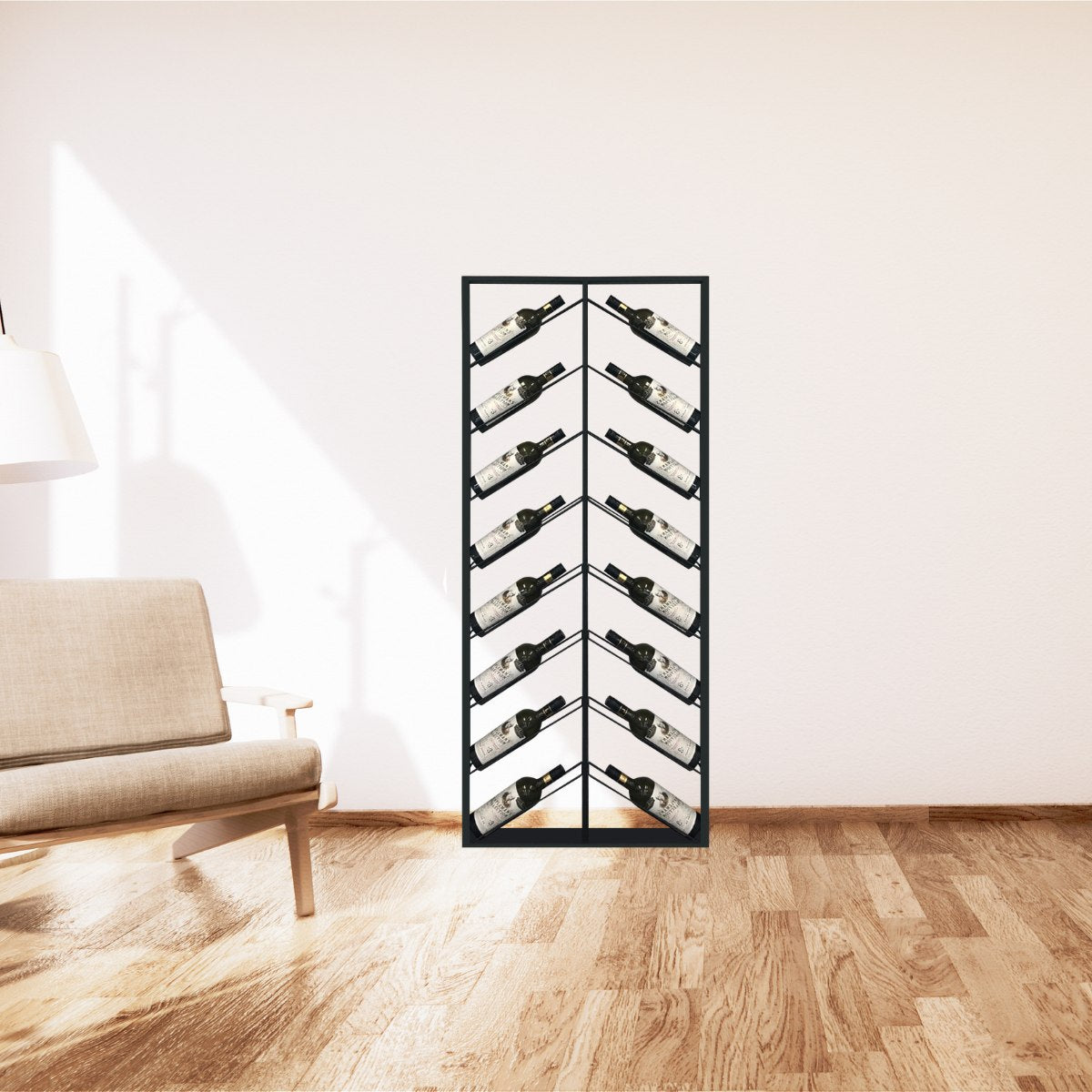 Chevron Iron Wine Rack