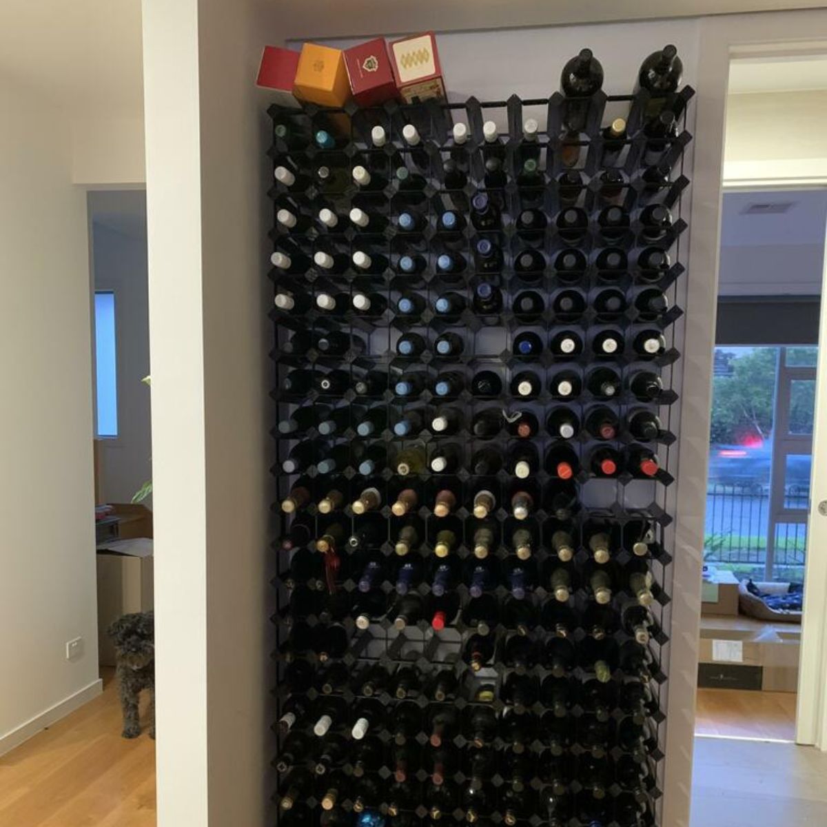 Custom Built Wine Rack | Black Onyx Finish | Pre-Assembled