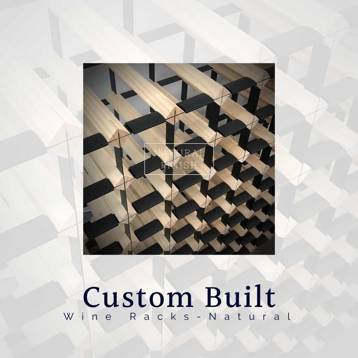 Custom Built Wine Rack | Natural Finish