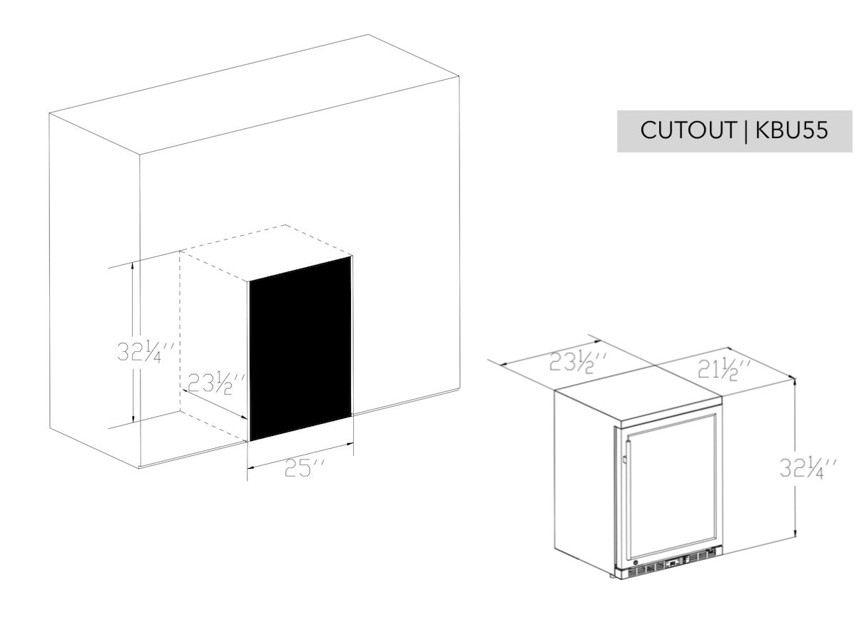 Solid Door Alfresco Beer Fridge with Stainless Steel Exterior and Interior