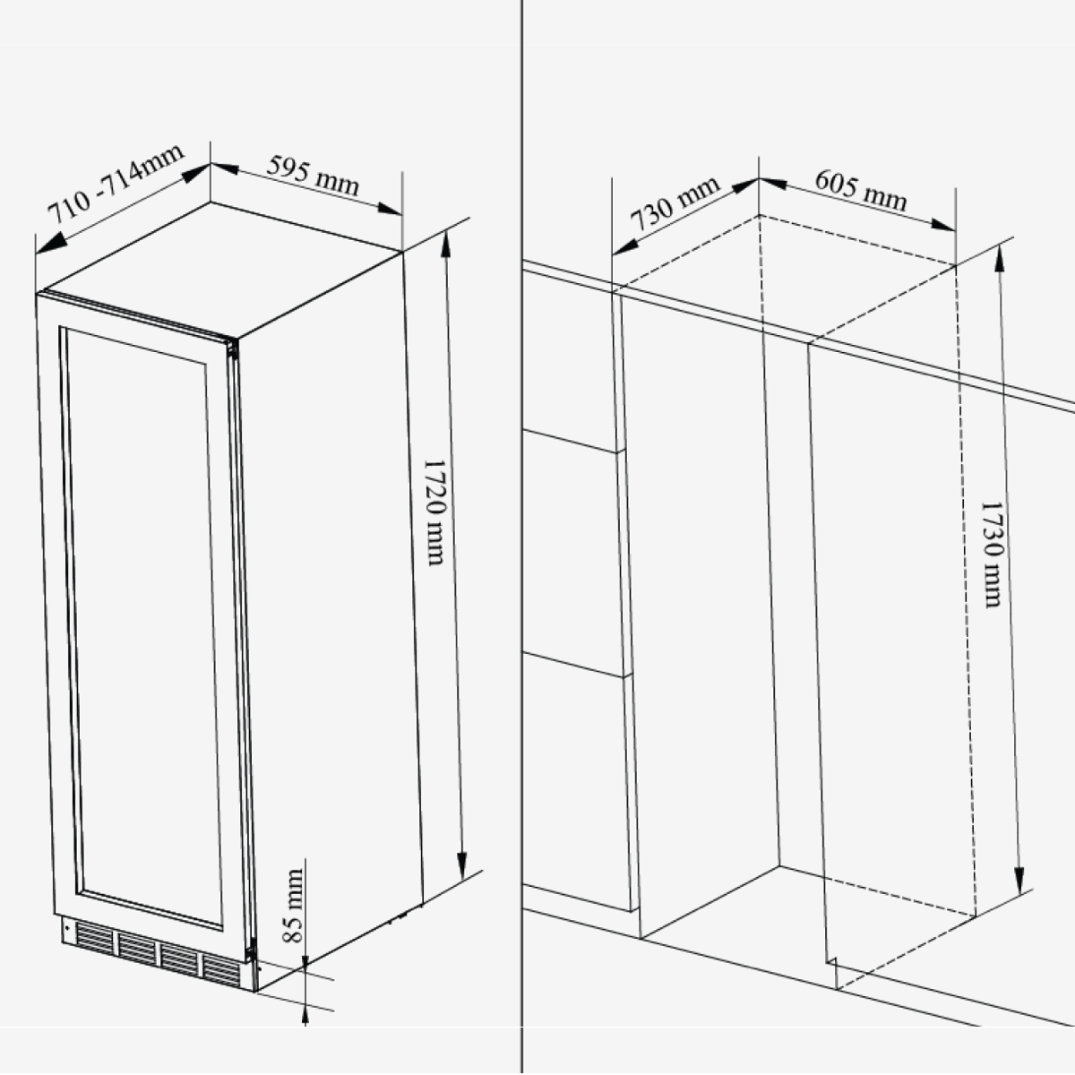 Steak Ager Meat Maturing Fridge Large Upright Cabinet