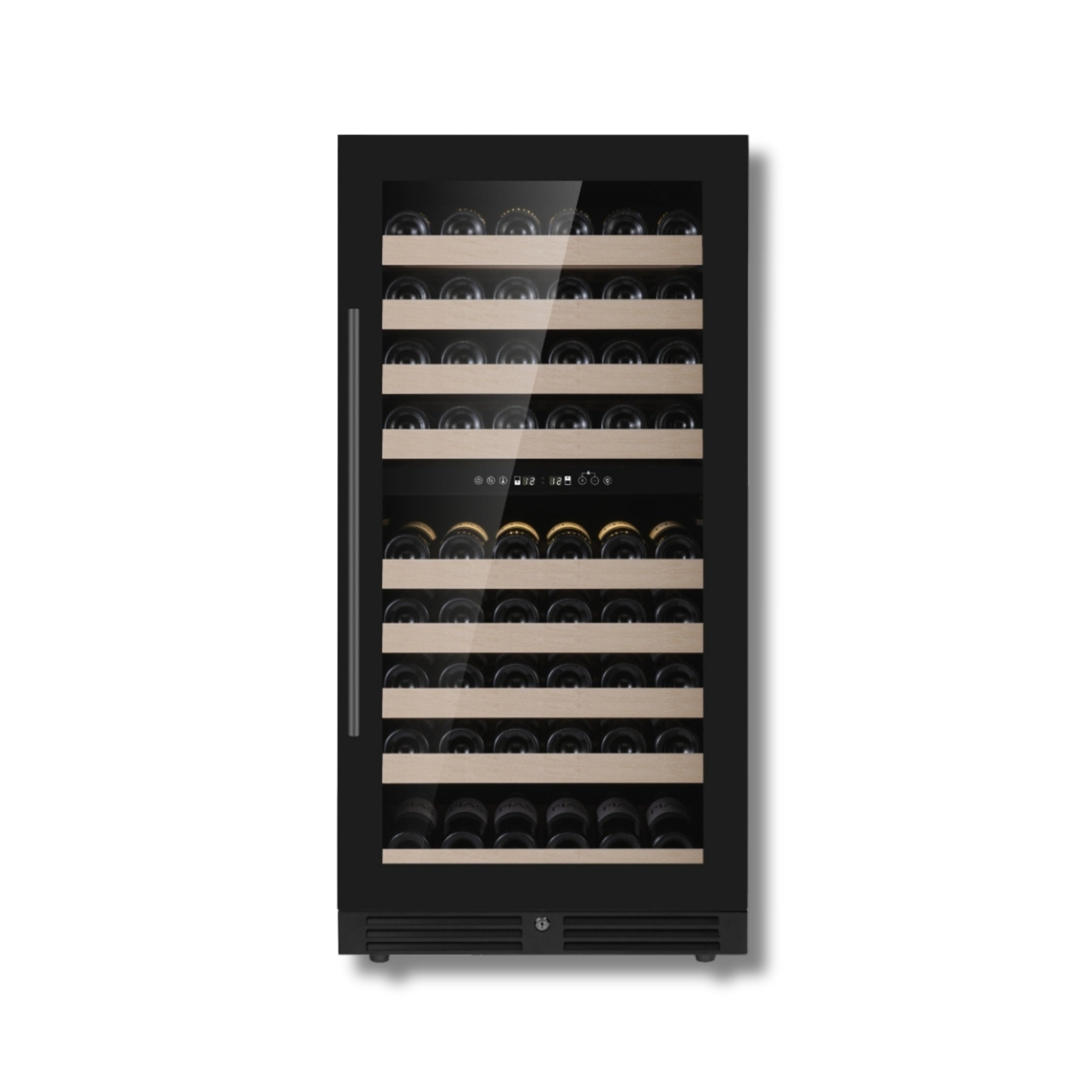 1200mm Height Upright Low-E Glass Door Dual Zone Wine Fridge