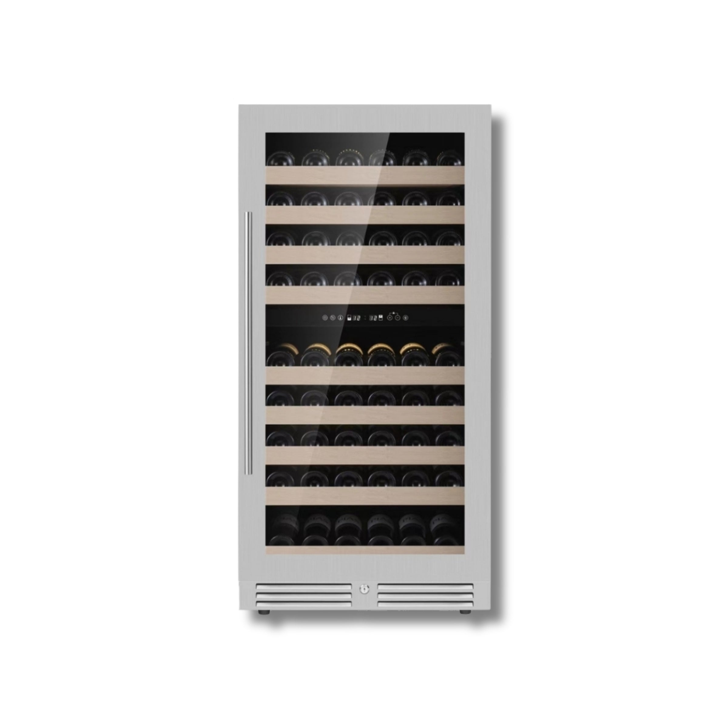 1200mm Height Upright Low-E Glass Door Dual Zone Wine Fridge