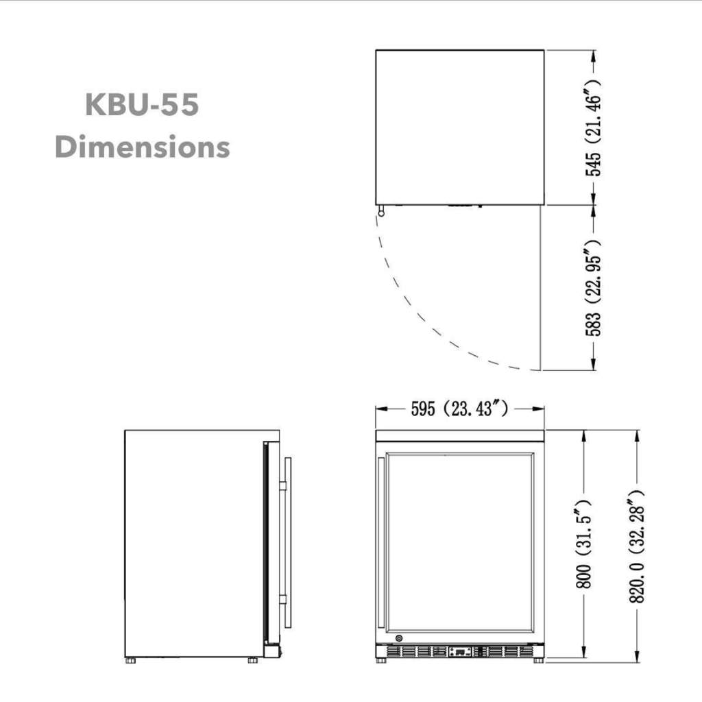 Solid Door Alfresco Beer Fridge with Stainless Steel Exterior and Interior