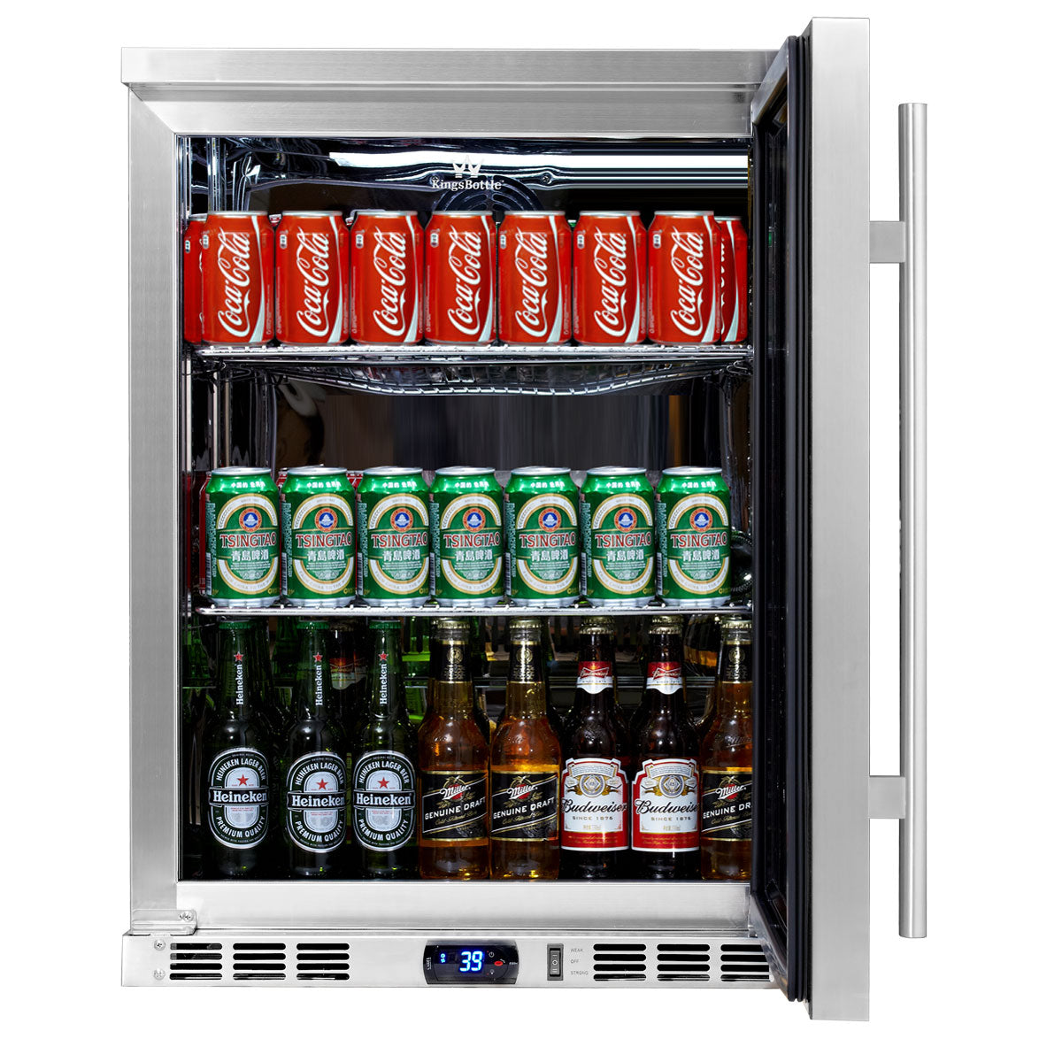 Solid Door Alfresco Beer Fridge with Stainless Steel Exterior and Interior