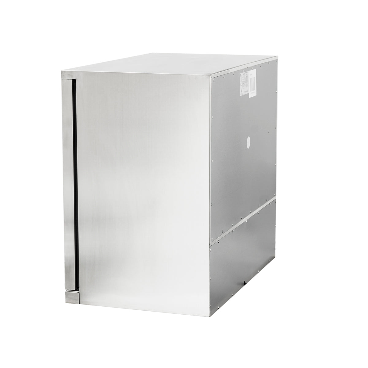 2-Door Full Stainless Under Bench Beverage Fridge Heating Glass