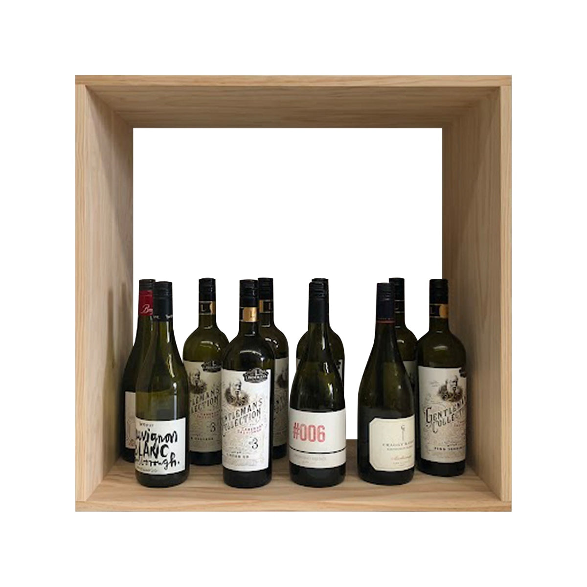 Hollow Inside Wine Cube Storage Box - 606W x 606H x 300D mm